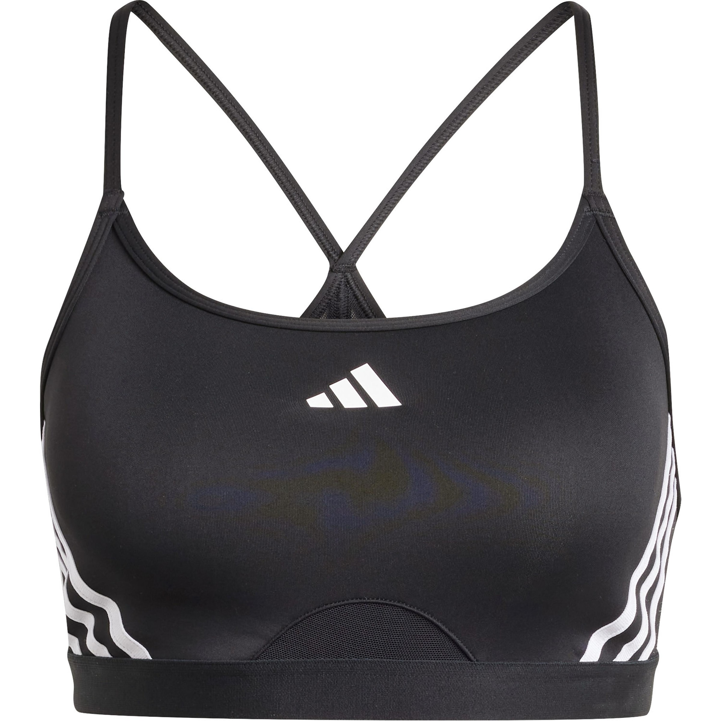ADIDAS PERFORMANCE Μπουστάκι Αθλητικό σουτιέν 'AERCT LS 3S BRA' σε μαύρο: μπροστά