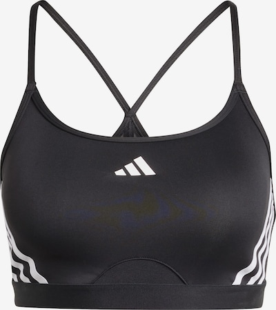 Sportinė liemenėlė 'AERCT LS 3S BRA' iš ADIDAS PERFORMANCE, spalva – juoda / balta, Prekių apžvalga