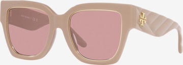 Tory Burch Okulary przeciwsłoneczne w kolorze beżowy: przód