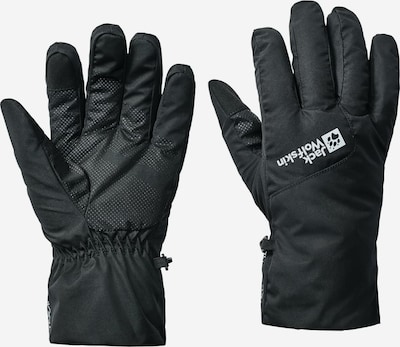 JACK WOLFSKIN Fingerhandschuhe in schwarz / weiß, Produktansicht