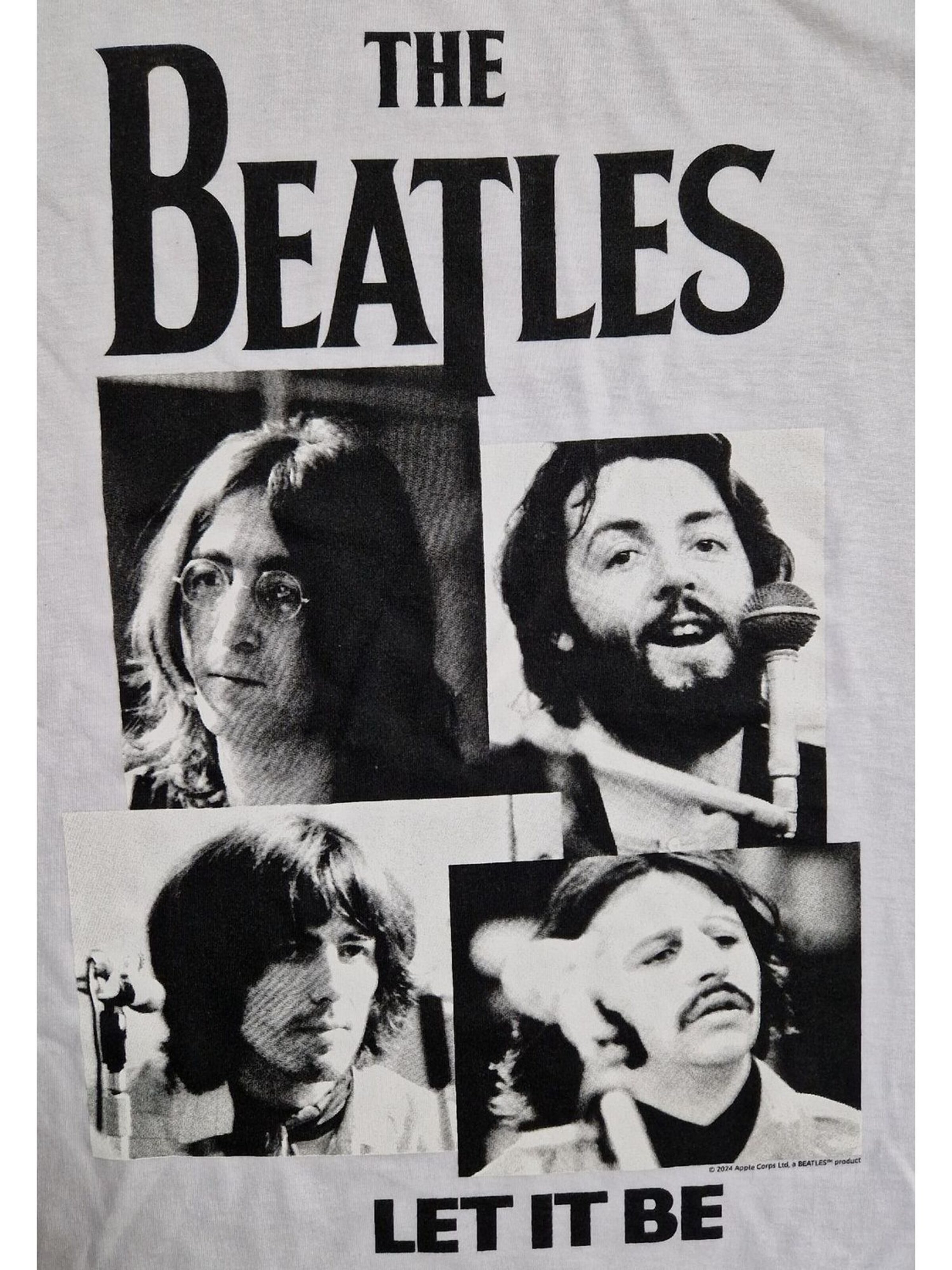 T-Shirt 'Beatles – Let It Be T-Shirt' The Beatles en blanc