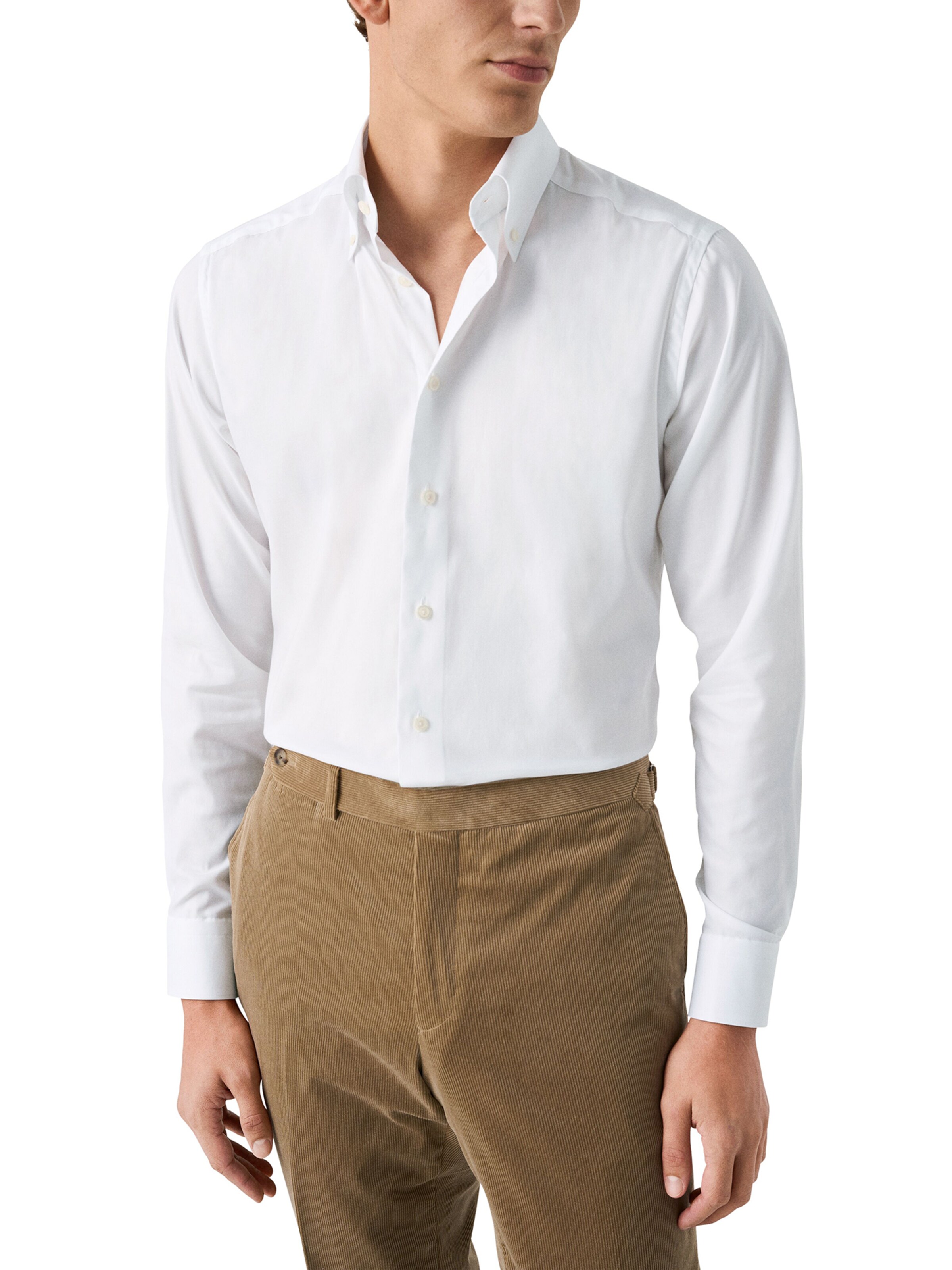 balta ETON Priglundantis modelis Dalykinio stiliaus marškiniai: priekis