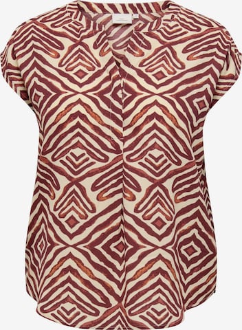 ONLY Carmakoma Blouse 'CARShilla' in Bruin: voorkant