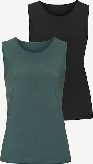 LASCANA Top u smaragdno zelena / crna, Pregled proizvoda