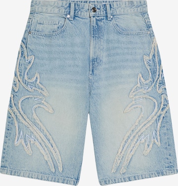 Bershka Luźne Jeansy w kolorze niebieski: przód