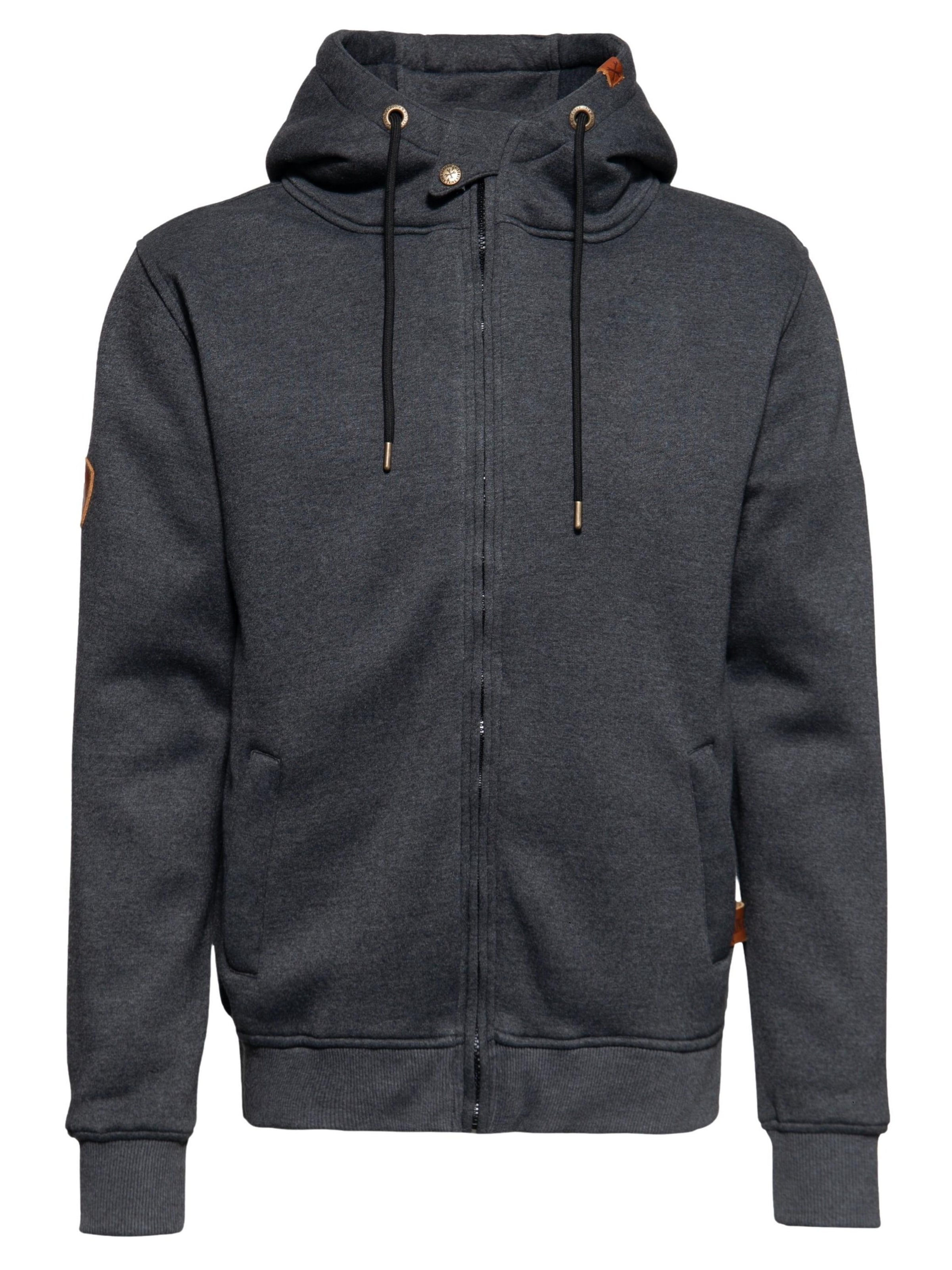 King Kerosin Zip-Up Hoodie 'K.K. Adventure Gear' in Grey, Item view