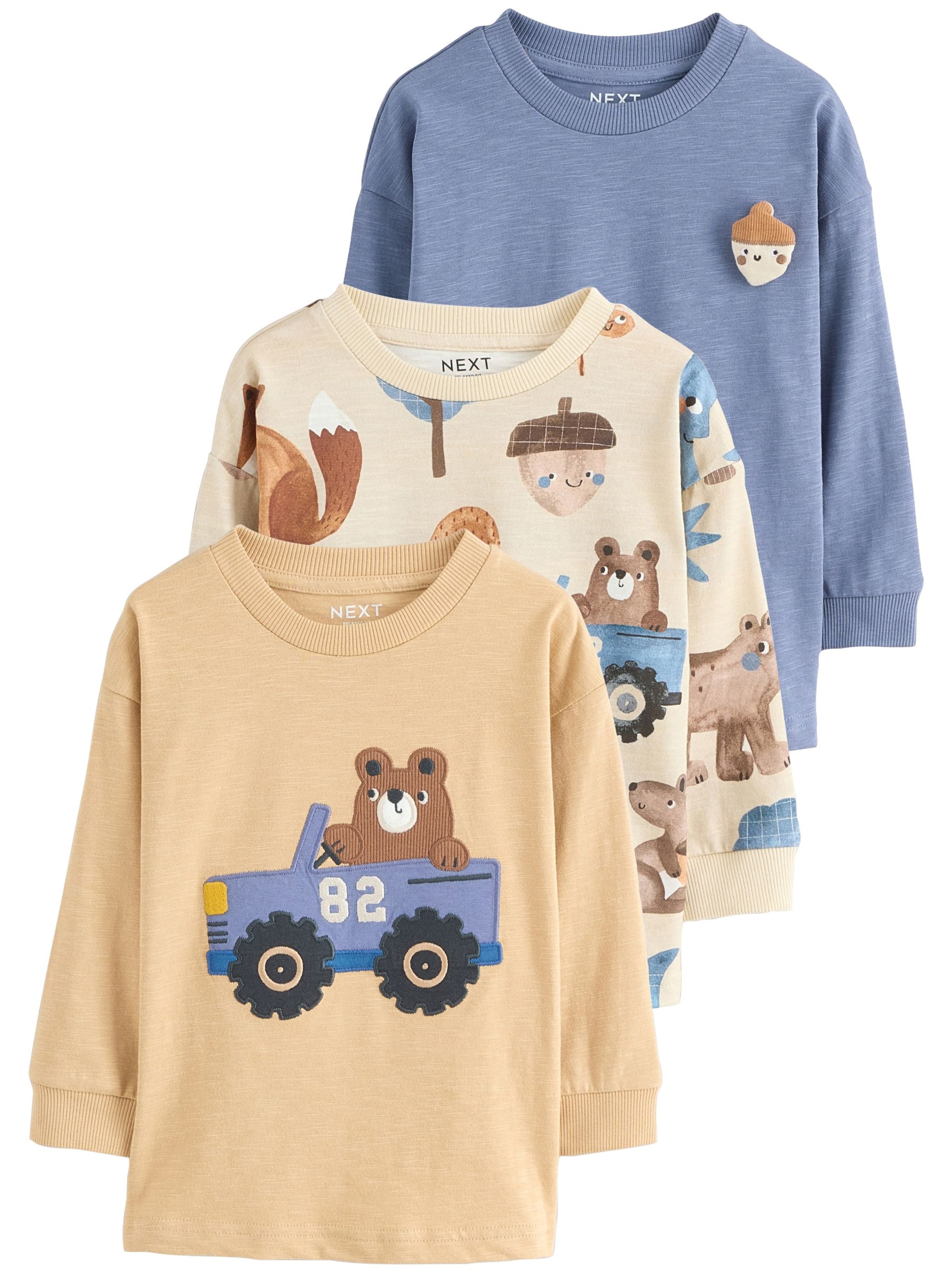 Next T-shirt i beige: framsida