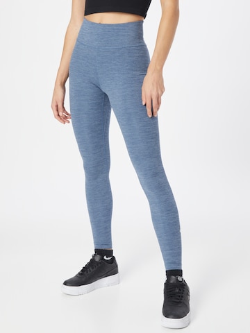 NIKE Skinny Sports trousers 'One' in Blue: front