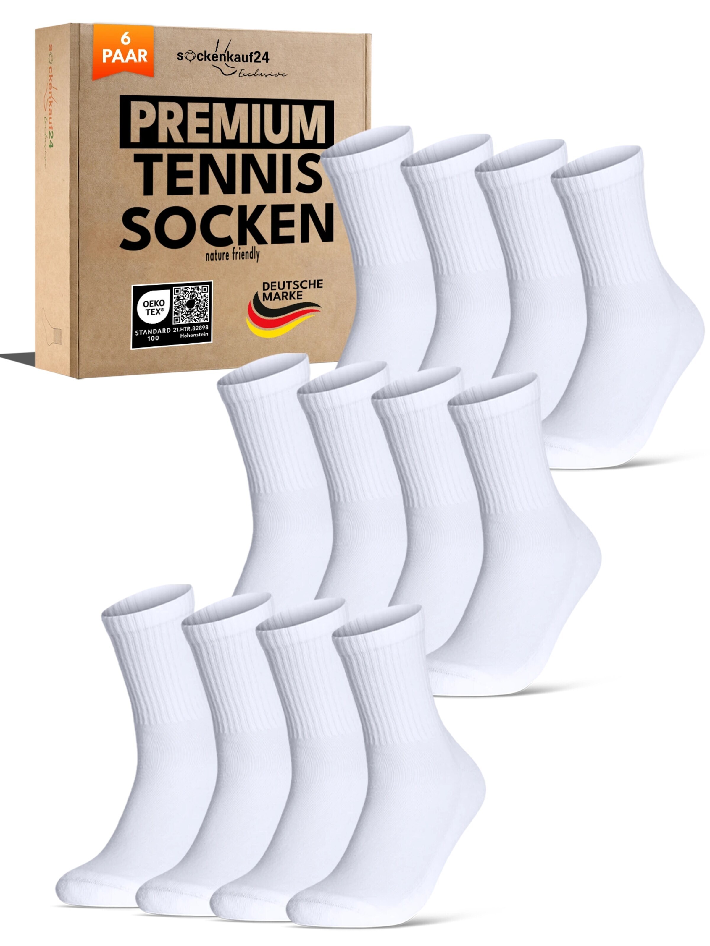 sockenkauf24 Athletic Socks in White