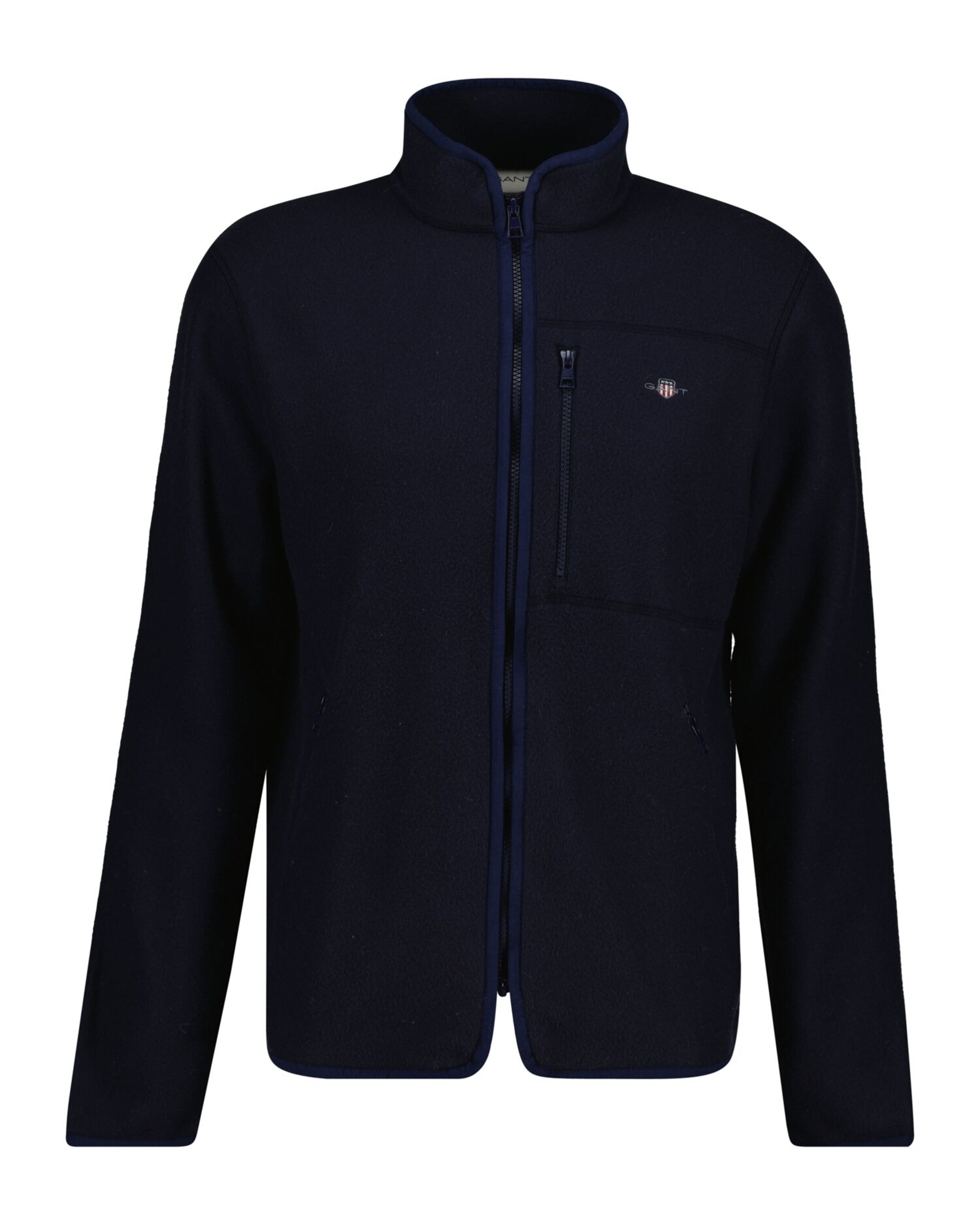 GANT Fleece Jacket in Blue: front