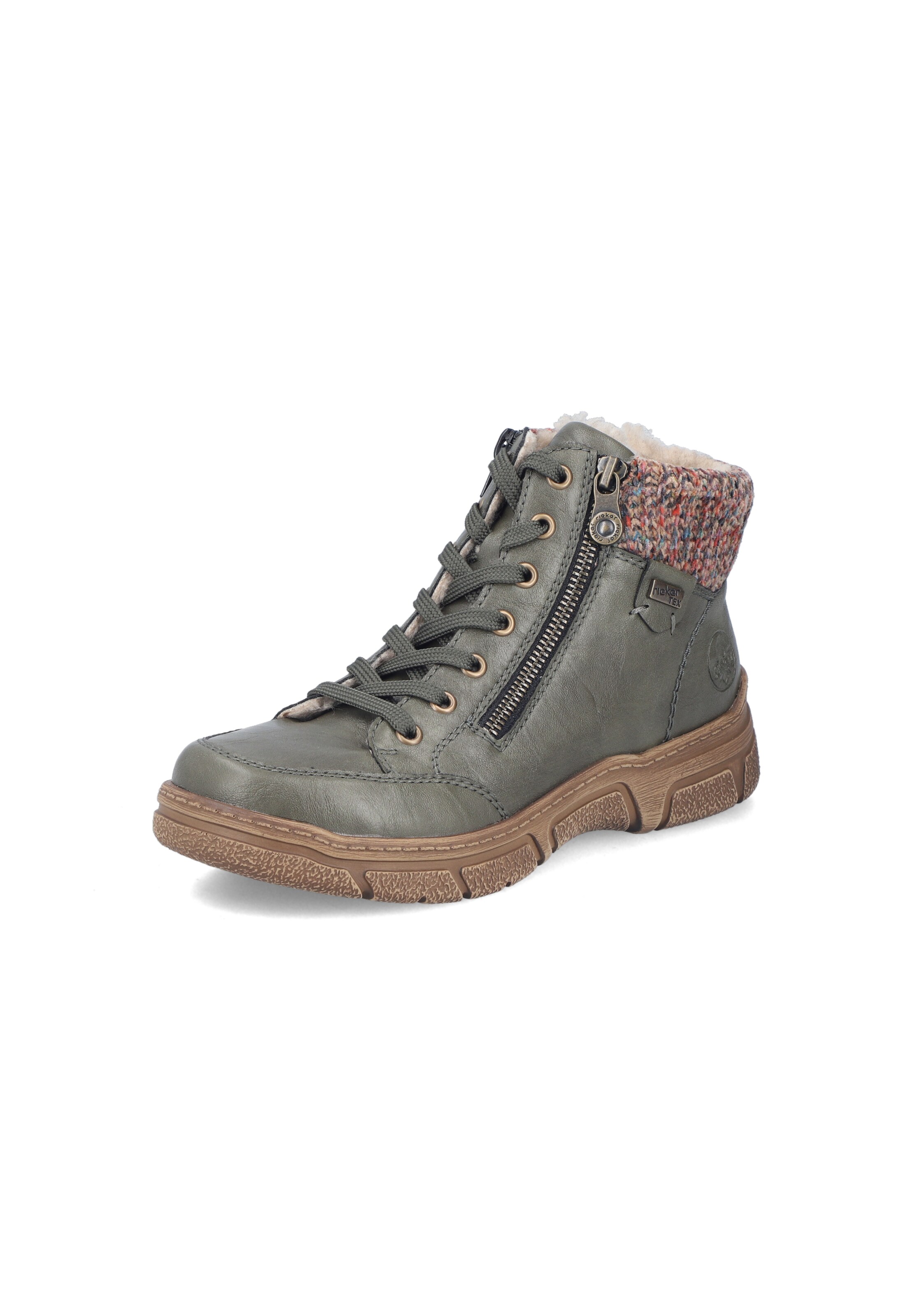 Bottines à lacets Rieker en vert : devant