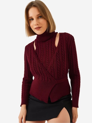 Bianco Lucci Gebreid vest in Rood