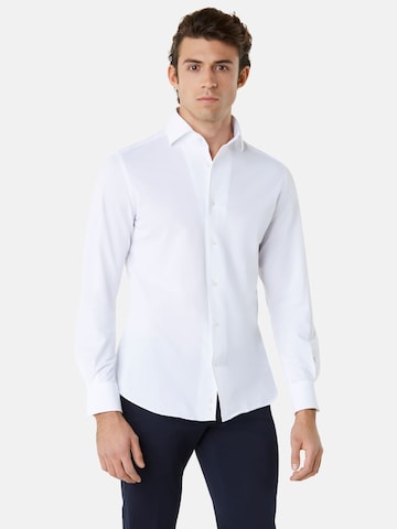 Boggi Milano Regular Fit Skjorte i hvid: forside