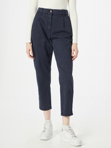 ESPRIT Regular Pleat-Front Pants in Blue: front