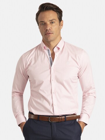 Sir Raymond Tailor Regular fit Overhemd 'Waterford' in Roze: voorkant