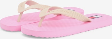 Tongs Tommy Jeans en rose : devant