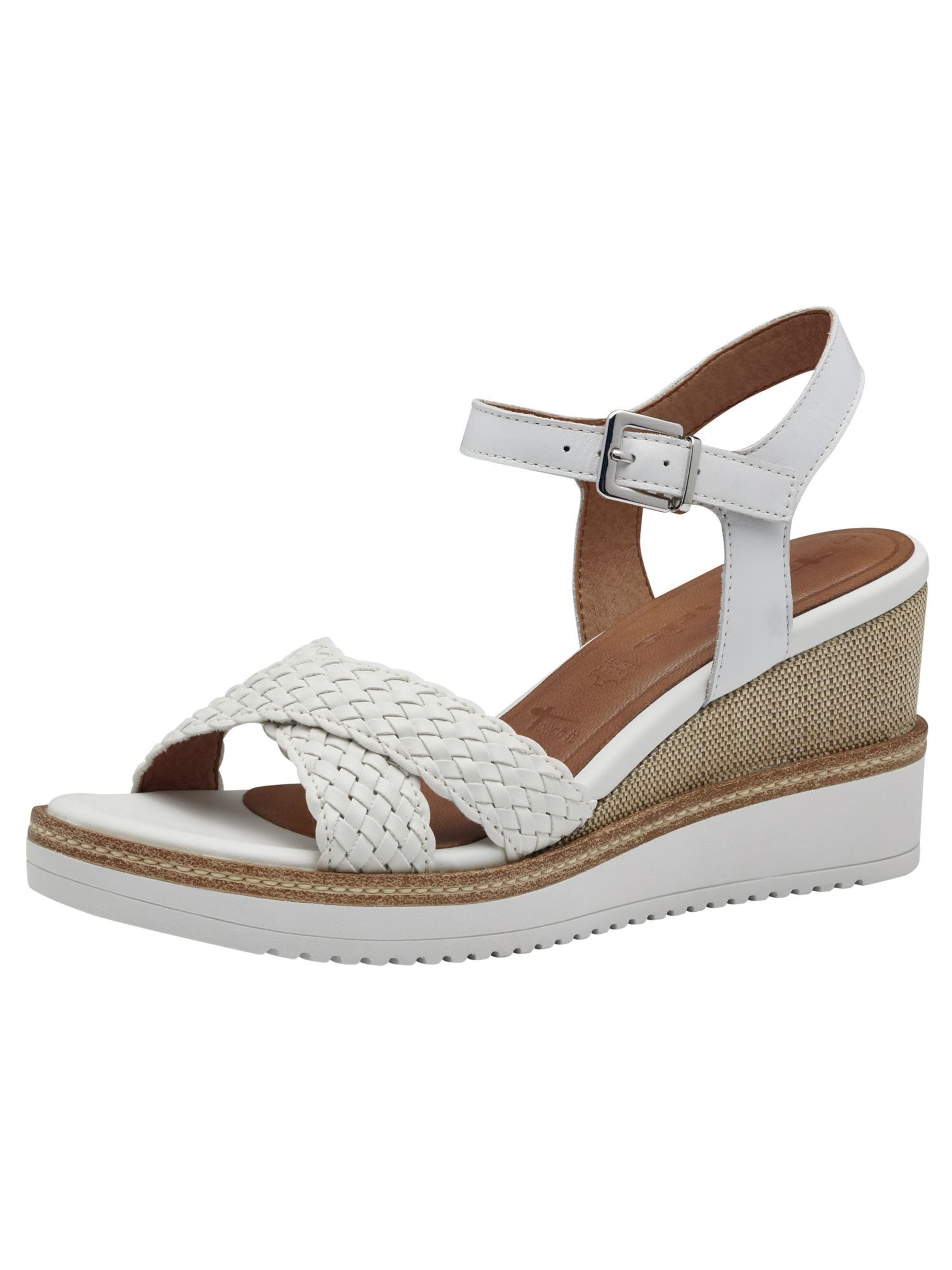 Tamaris Sandaal in Wit: voorkant