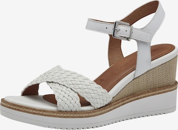 Sandales Tamaris en blanc : devant