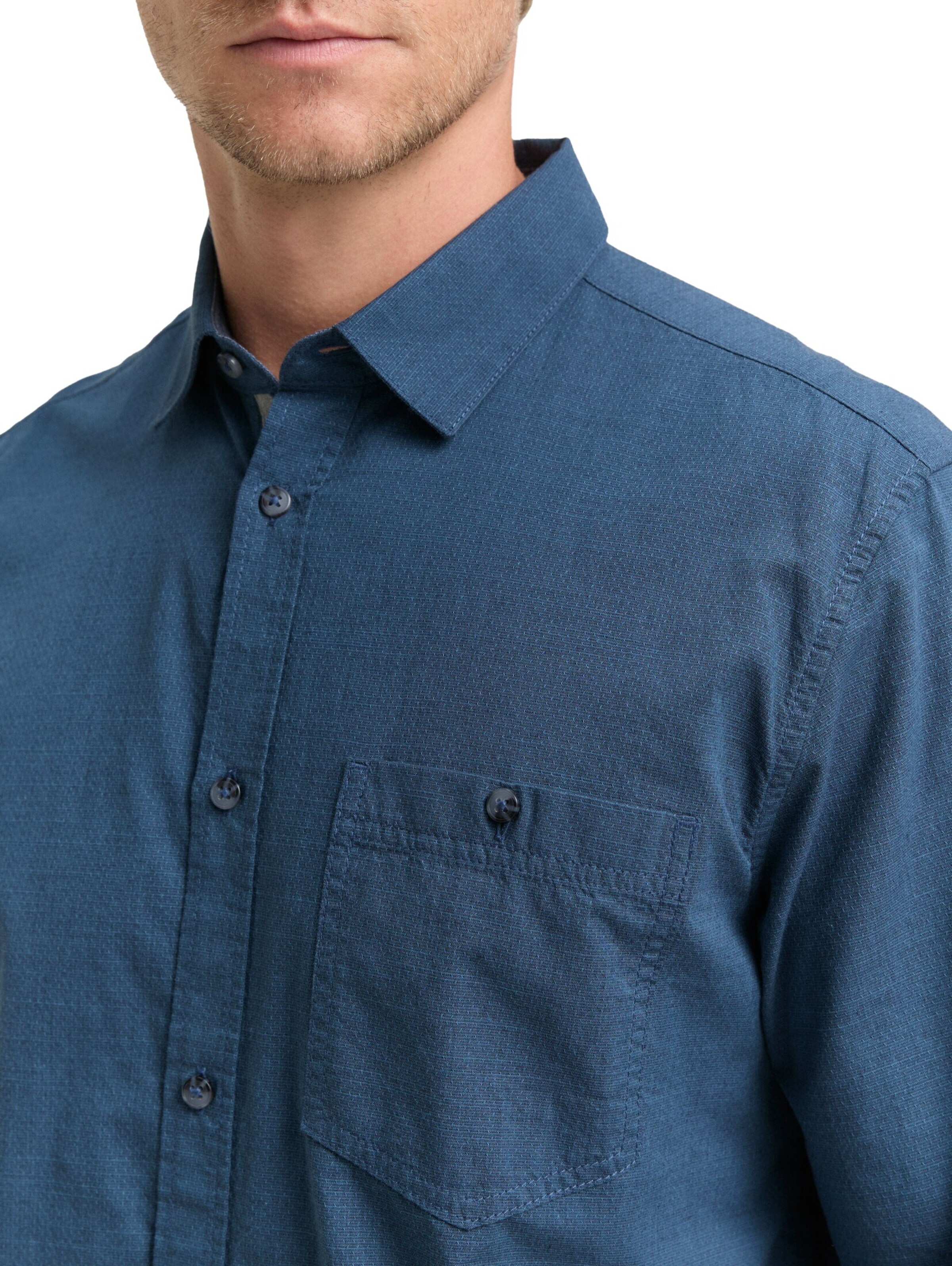 TOM TAILOR Regular fit Overhemd in Blauw