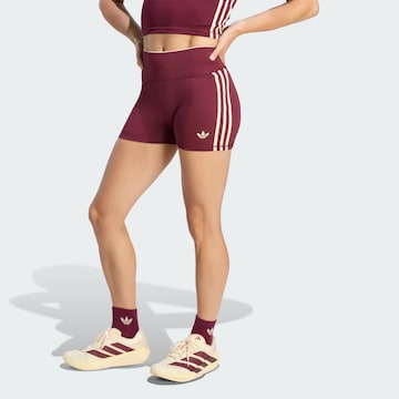 ADIDAS PERFORMANCE Skinny Sportbroek 'Sst' in Rood: voorkant