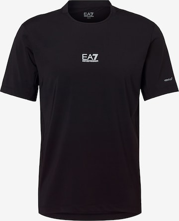 juoda EA7 Emporio Armani Sportiniai marškinėliai 'VENTUS7': priekis
