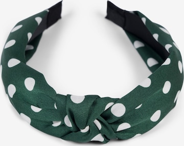 styleBREAKER Haarschmuck 'Haarreif gepunktet mit Knoten Rockabilly' in Grün: Vorderseite