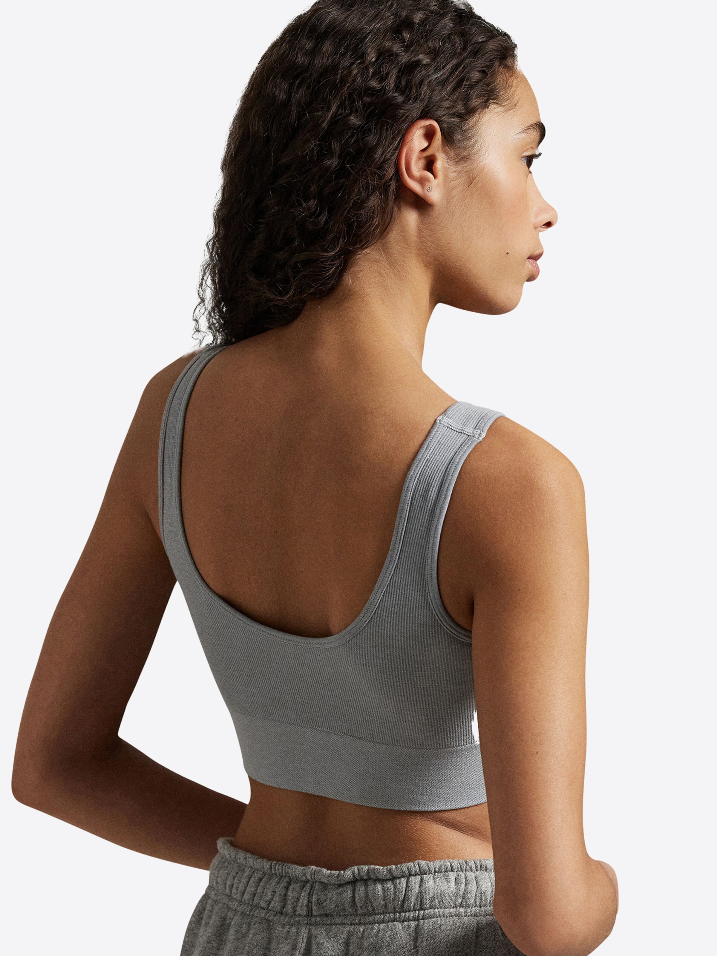 Bustier Soutien-gorge ' Ribbed Seamless ' Polo Ralph Lauren en gris