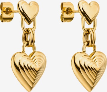 PURELEI Earrings 'Whispering Hearts' in Gold: front