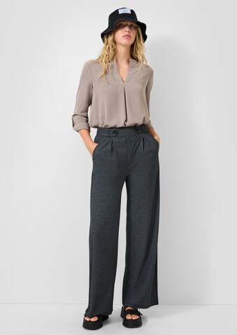 Wide Leg Pantalon à pince QS en gris