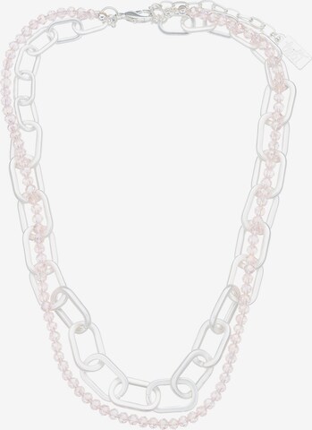 Leslii Necklace 'Layering Crystal' in Silver: front