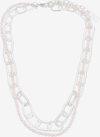 Leslii Necklace 'Layering Crystal' in Silver: front
