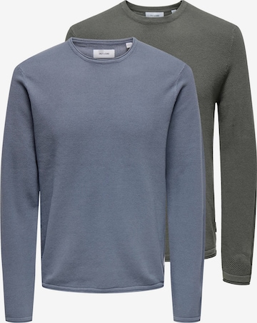 Only & Sons Sweater 'Felix' in Blue: front