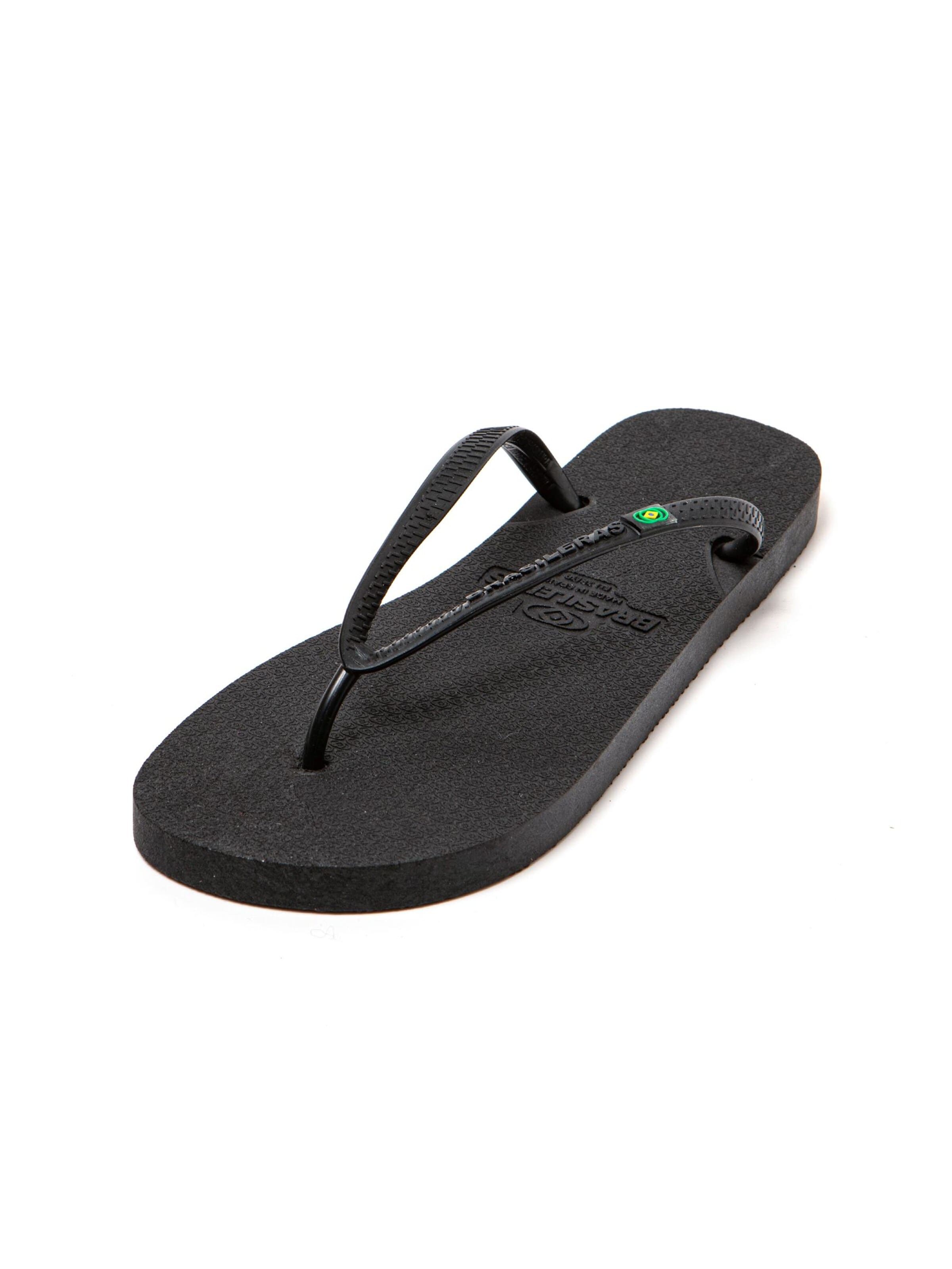 Infradito 'Re Walk W' di Brasileras in nero: frontale