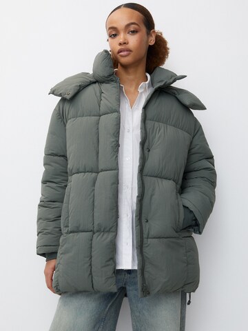 Pull&Bear Winterjas in Groen: voorkant