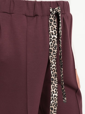 ONLY Wide Leg Hose 'ONLALINA' in Braun