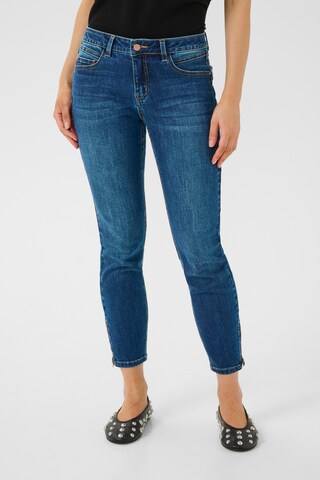 Cream Slim fit Jeans 'Josefine' in Blue: front
