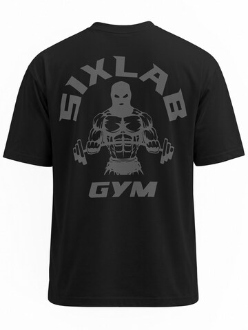 SIXLAB Shirt 'Gym Oversized T-Shirt' in Black: front