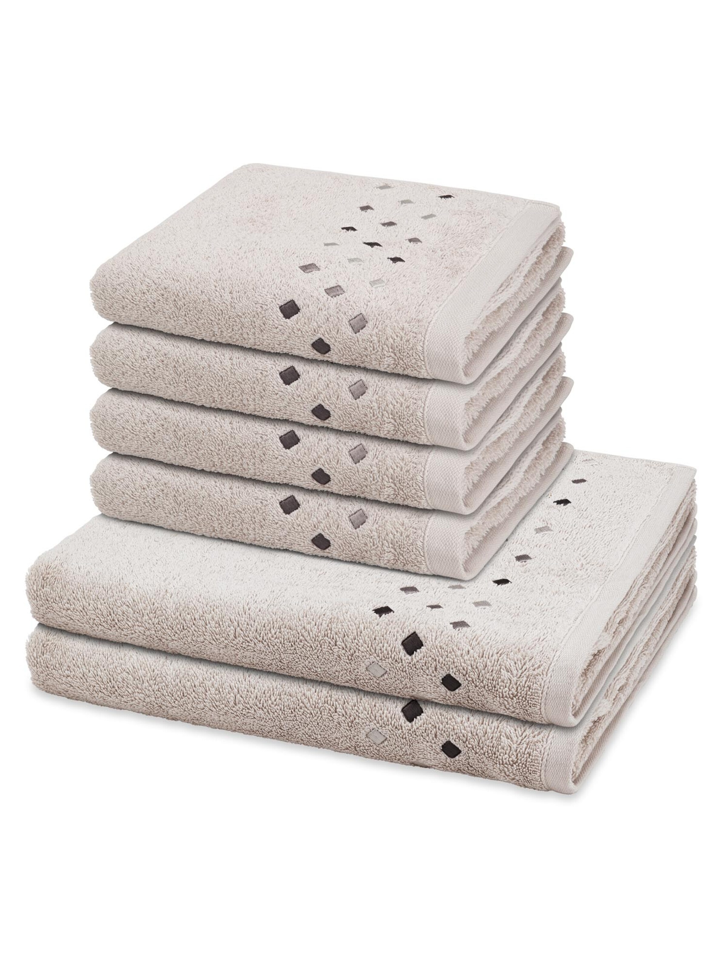 ROSS Towel 'Stoneline' in Grey: front