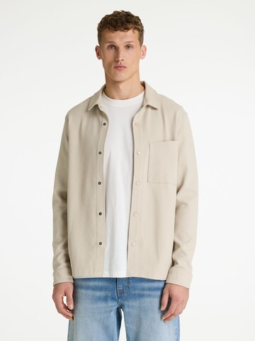 CHASIN' Overhemd 'Axel Structure' in Beige: voorkant