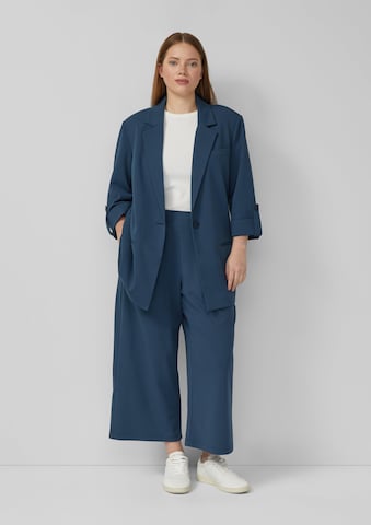 QS Wide leg Broek in Blauw