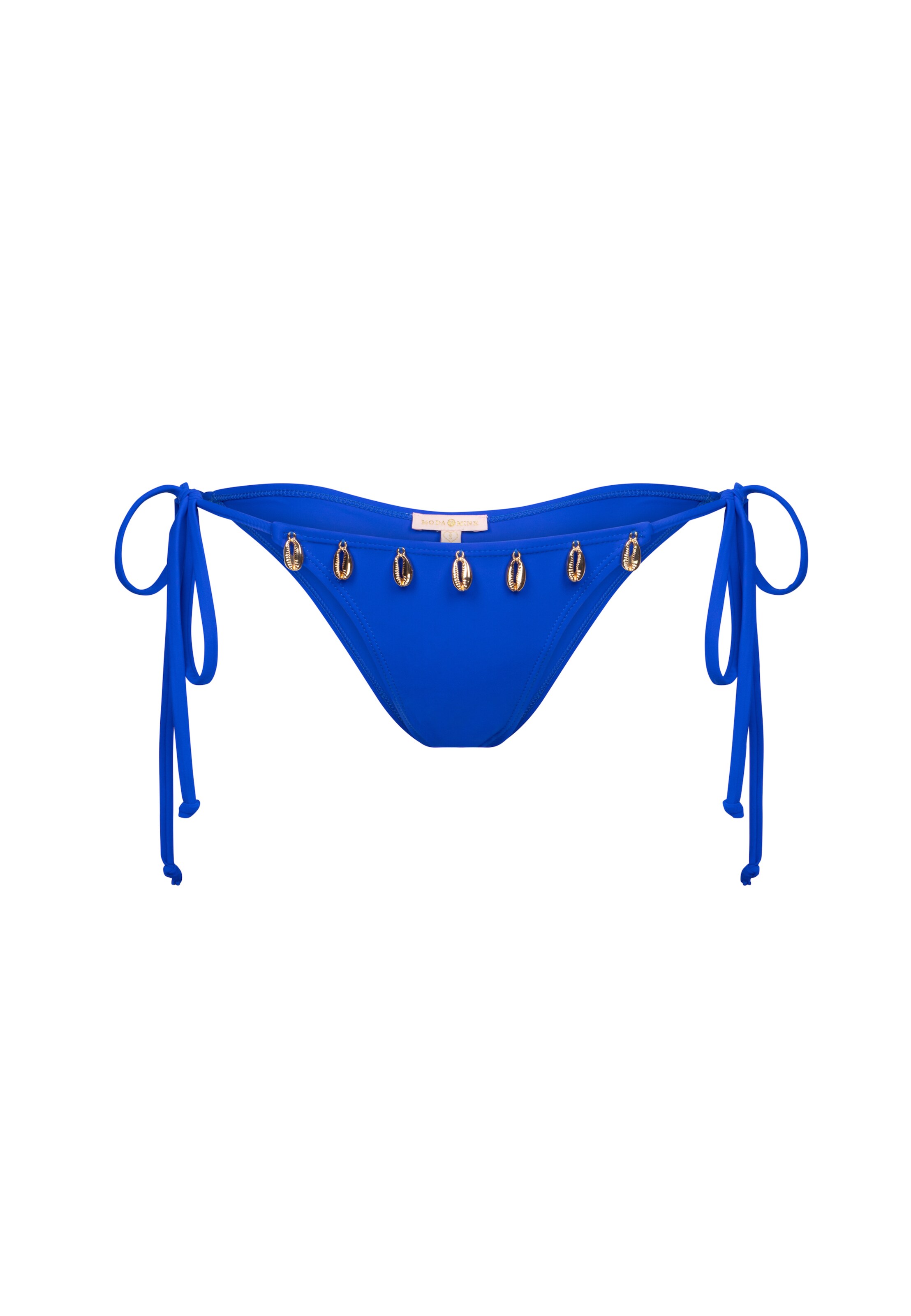 Moda Minx Bikinibroek 'Shell Tie' in Blauw: voorkant