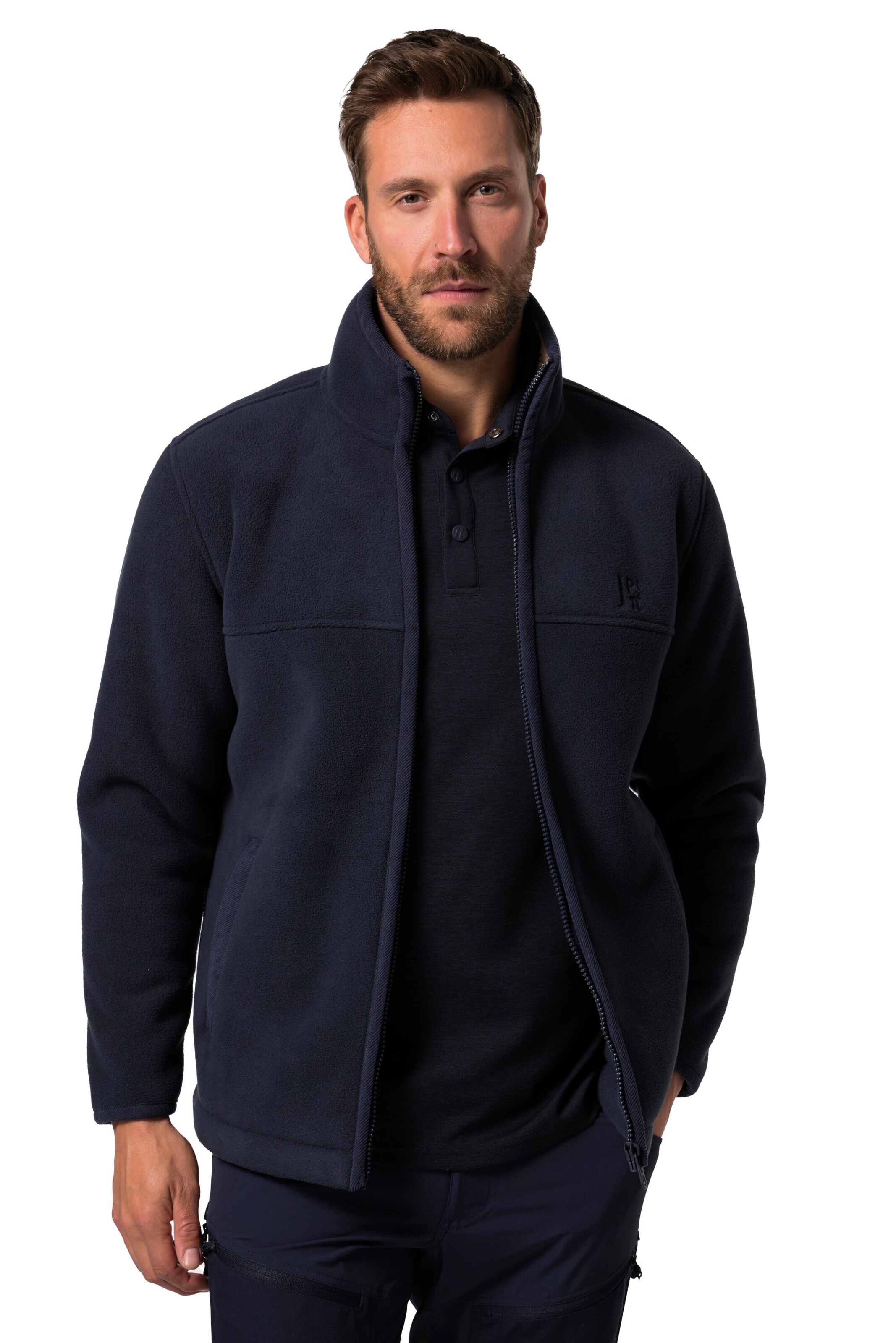 JAY-PI Fleece jas in Blauw: voorkant