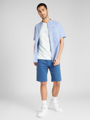 Tommy Jeans Regular fit Button Up Shirt 'MAO' in Blue