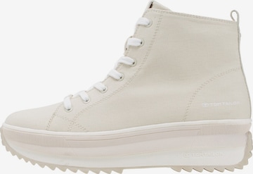 TOM TAILOR High-Top Sneakers in Beige: front