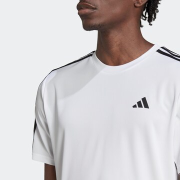 T-Shirt fonctionnel 'Train Essentials 3-Stripes' ADIDAS PERFORMANCE en blanc