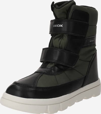 Sniego batai iš GEOX, spalva – sidabro pilka / tamsiai žalia / juoda, Prekių apžvalga