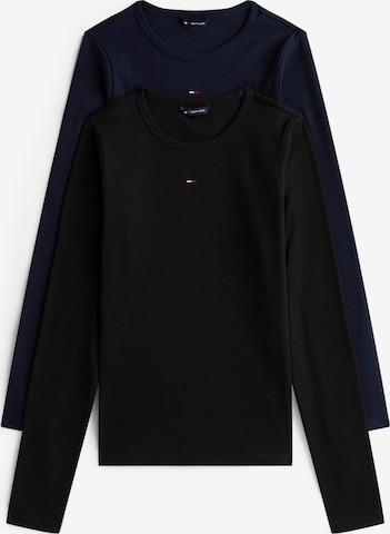 mėlyna Tommy Jeans Marškinėliai 'ESSENTIAL': priekis