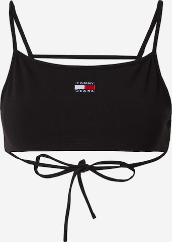 Tommy Jeans Top in Black: front