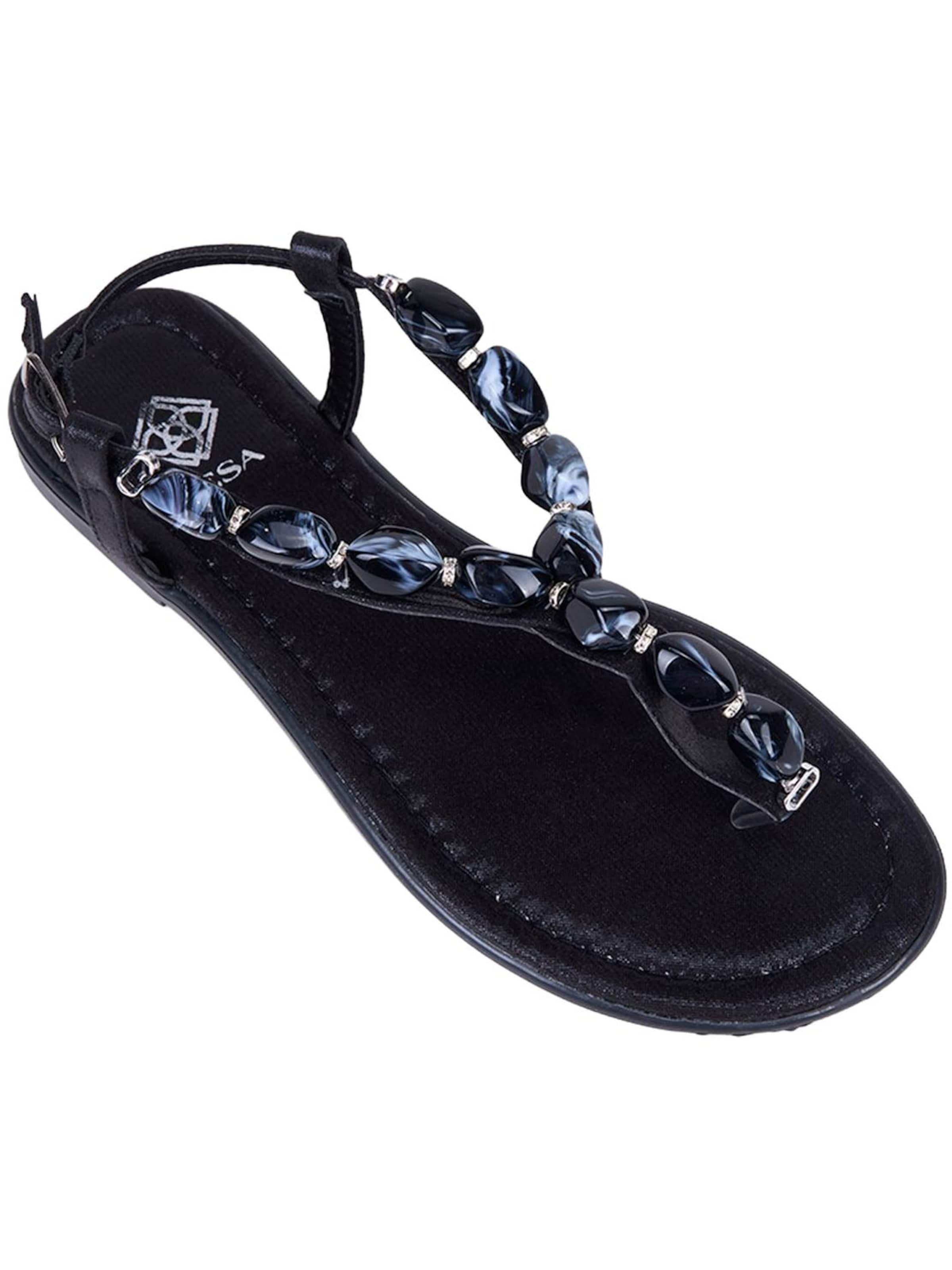 Desa Sandale‌‌‌‌‌‌‌‌‌‌ in Schwarz: Vorderseite