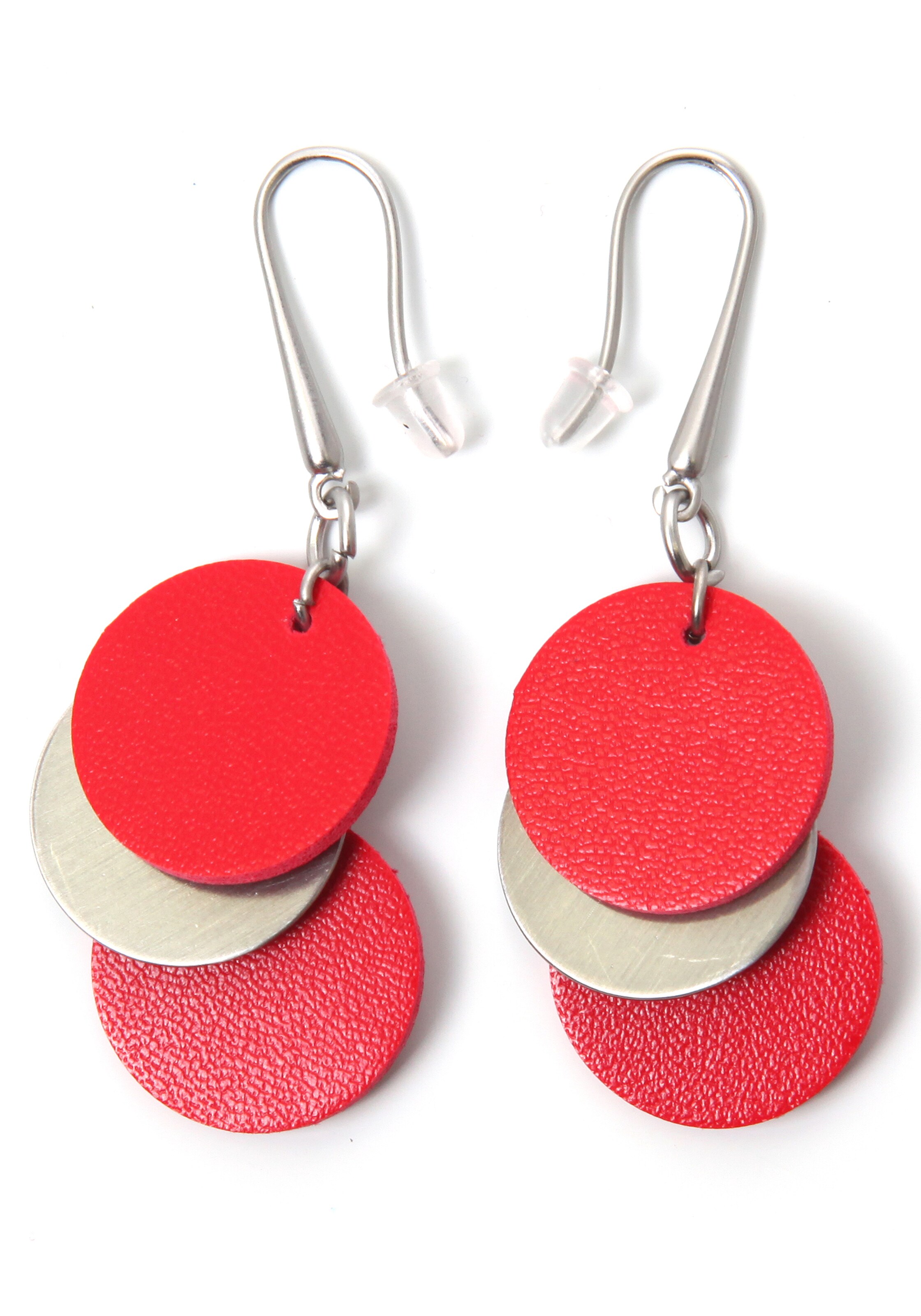 J. Jayz Ohrring in Rot: Vorderseite